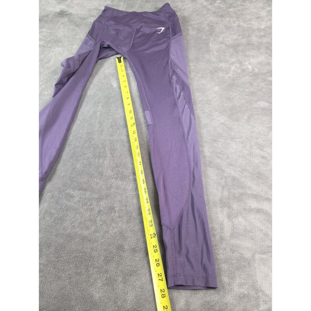 Gymshark Women's Dry Pocket Mesh Size S Purple Leggings Activewear Gym C37-23 - Picture 4 of 10